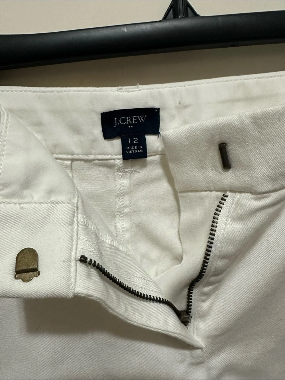 J. Crew White Cotton Blend Women's Shorts